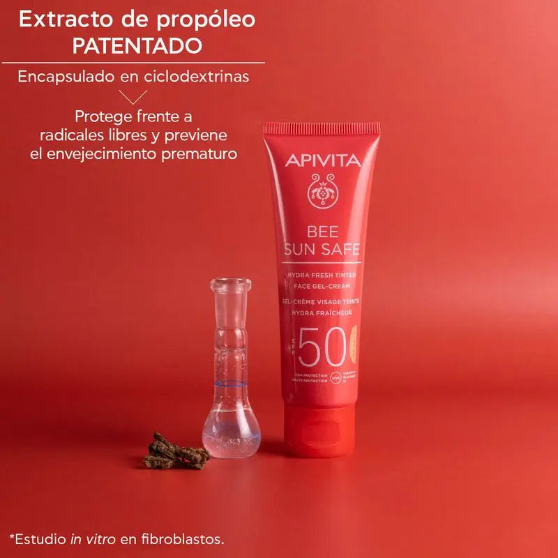APIVITA Hydra Fresh Gel-Crema SPF 50 con Colore 50 ml
