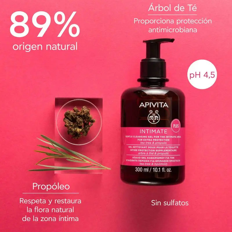 Apivita Intimate Lady Gel detergente delicato con Aloe e Propoli , 300 ml