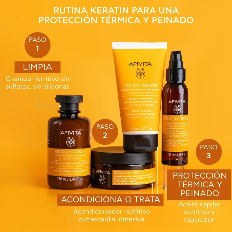 Apivita Olio per capelli riparatore alla cheratina