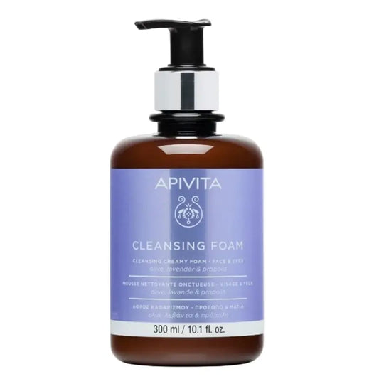 Apivita Facial Cleansing Promotion - Crema detergente schiumogena per viso e occhi, 300ml