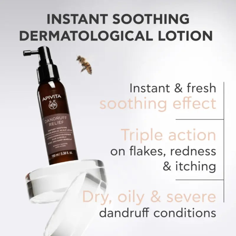 Apivita Lozione dermatologica lenitiva istantanea per il cuoio capelluto, 100 ml