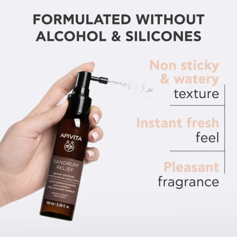Apivita Lozione dermatologica lenitiva istantanea per il cuoio capelluto, 100 ml