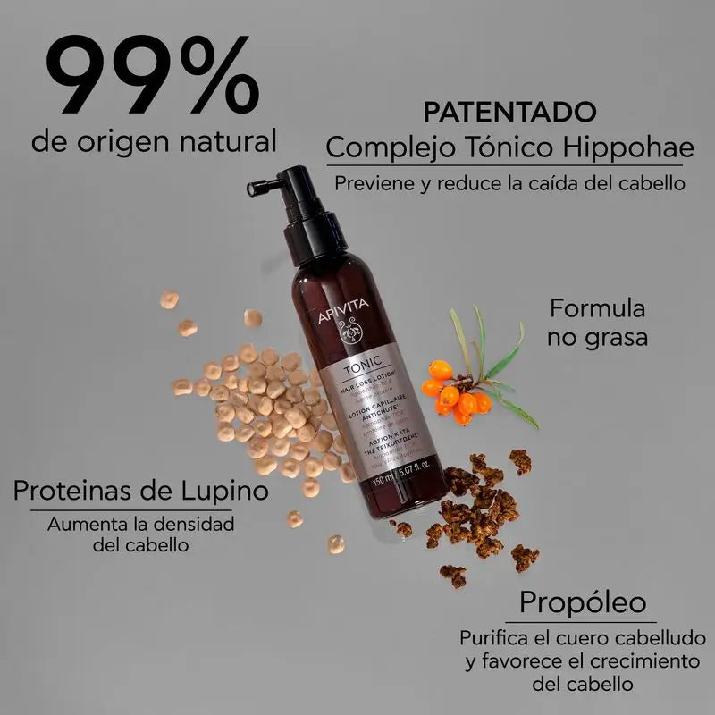 APIVITA Lozione anticaduta per capelli con Tc di ippopotamo e proteine di lupino