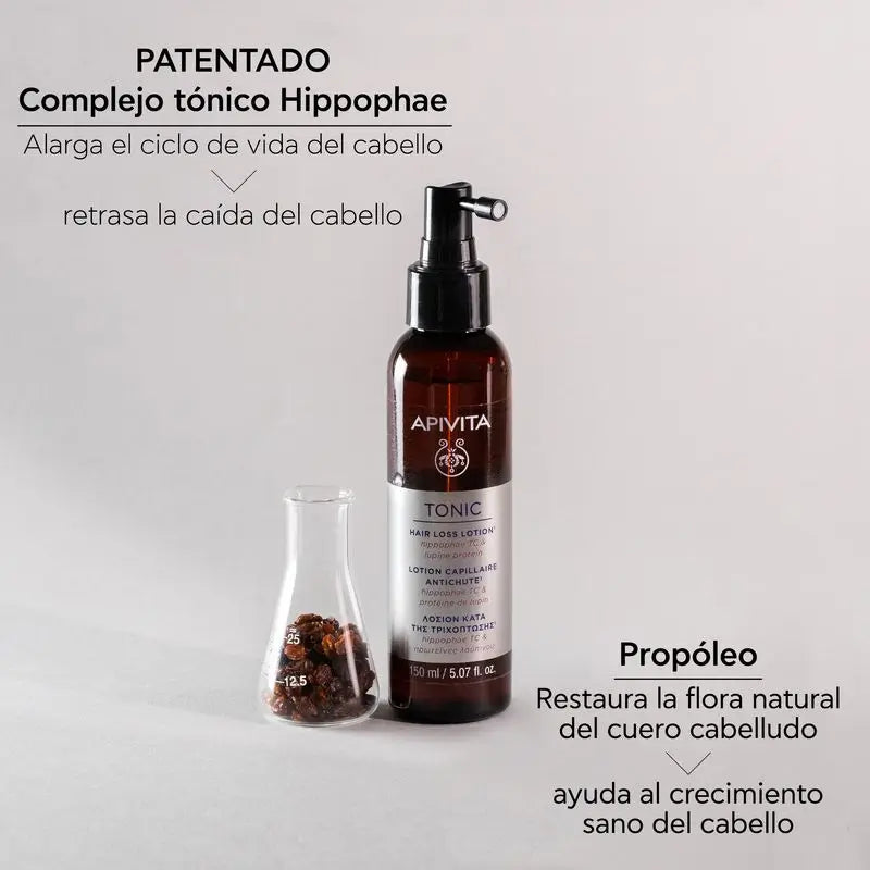 APIVITA Lozione anticaduta per capelli con Tc di ippopotamo e proteine di lupino