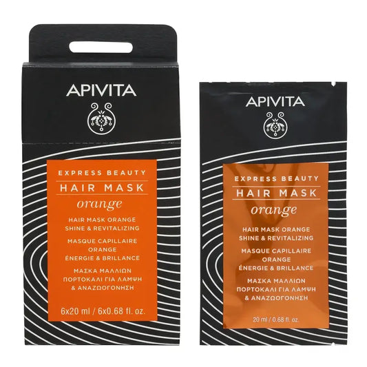 APIVITA Maschera per capelli lucentezza e vitalità con arancia e miele