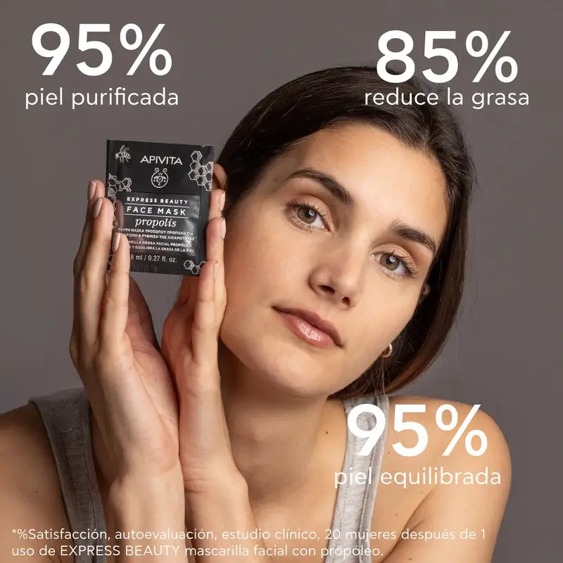 APIVITA Express Maschera di bellezza per pelli giovani e grasse con propoli