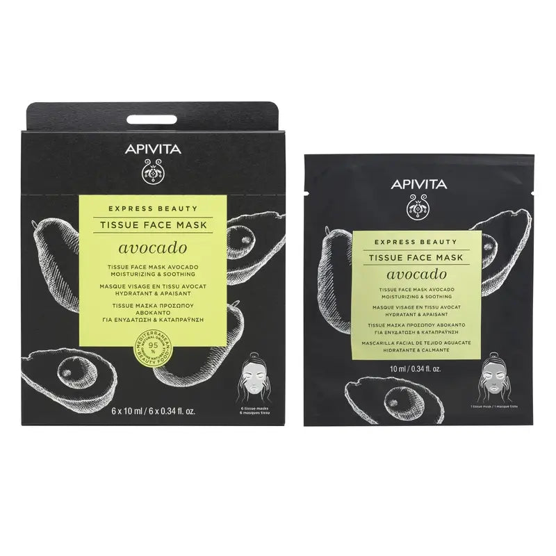APIVITA Express Beauty Maschera idratante lenitiva con Avocado