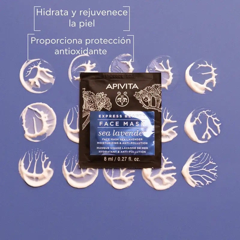 APIVITA Express Beauty Maschera idratante e antiossidante alla lavanda marina