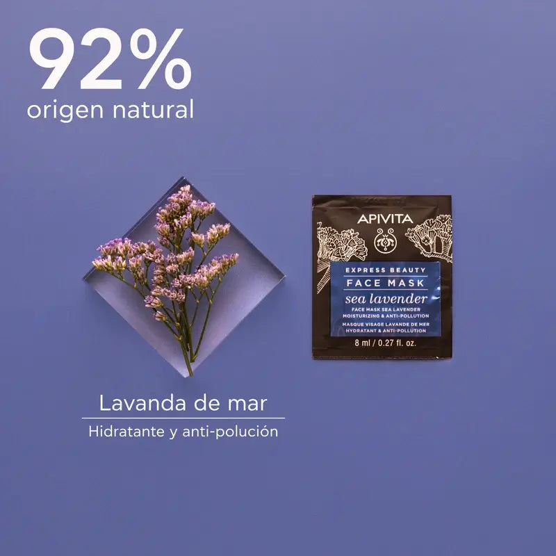 APIVITA Express Beauty Maschera idratante e antiossidante alla lavanda marina