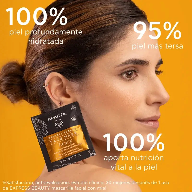 APIVITA Express Beauty Maschera idratante e nutriente con miele