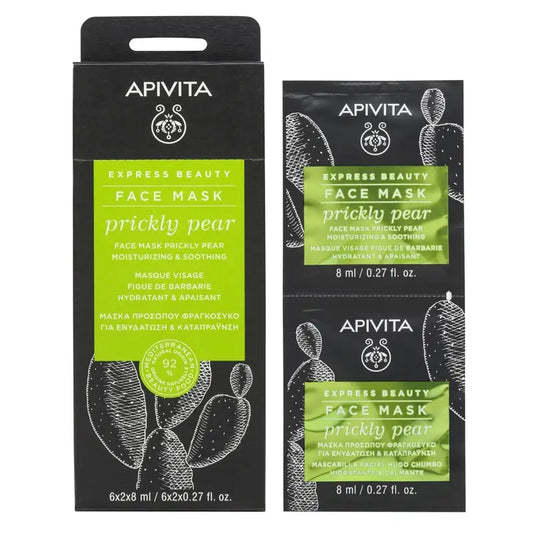 APIVITA Express Beauty Maschera idratante per il viso al fico d'India