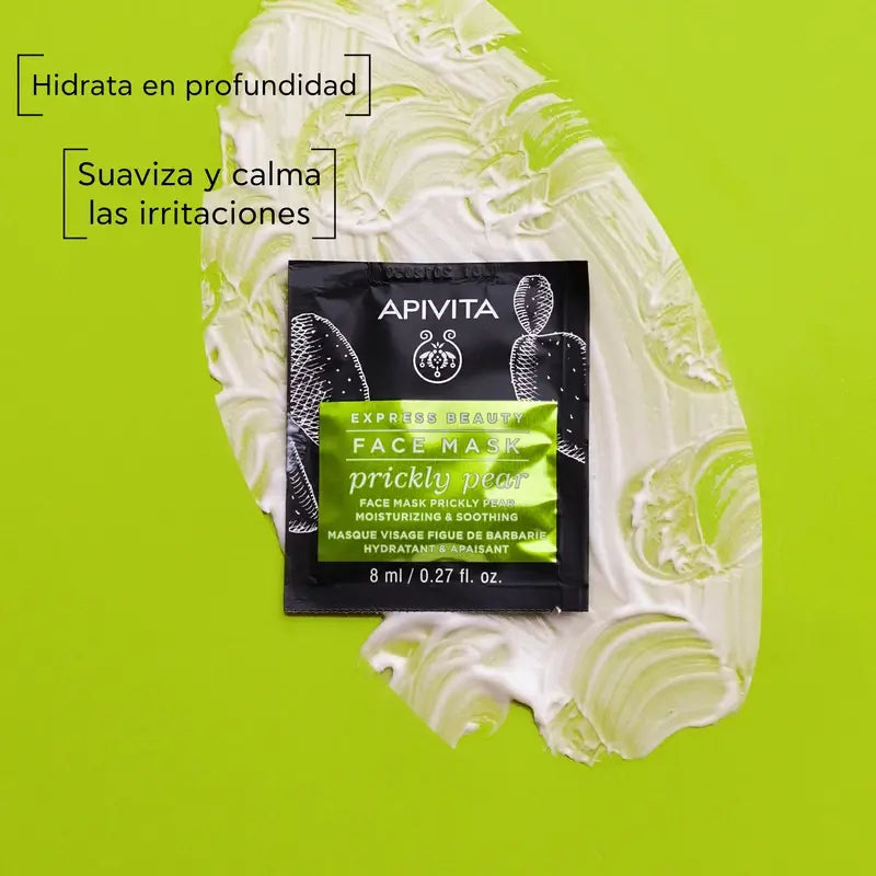 APIVITA Express Beauty Maschera idratante per il viso al fico d'India