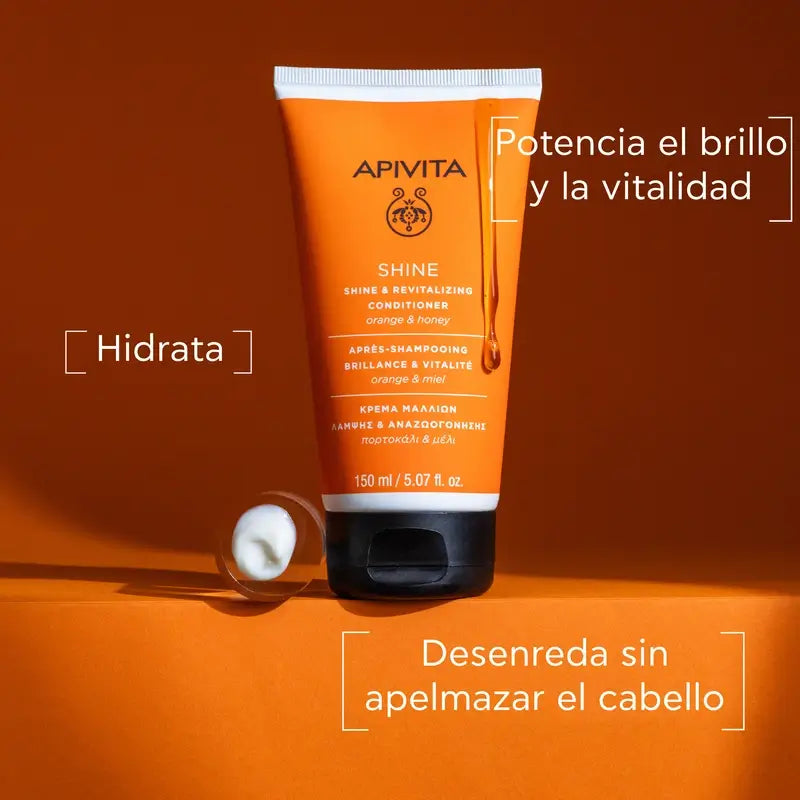 APIVITA Balsamo Lucentezza e Vitalità per tutti i tipi di capelli con Arancia e Miele 150 ml