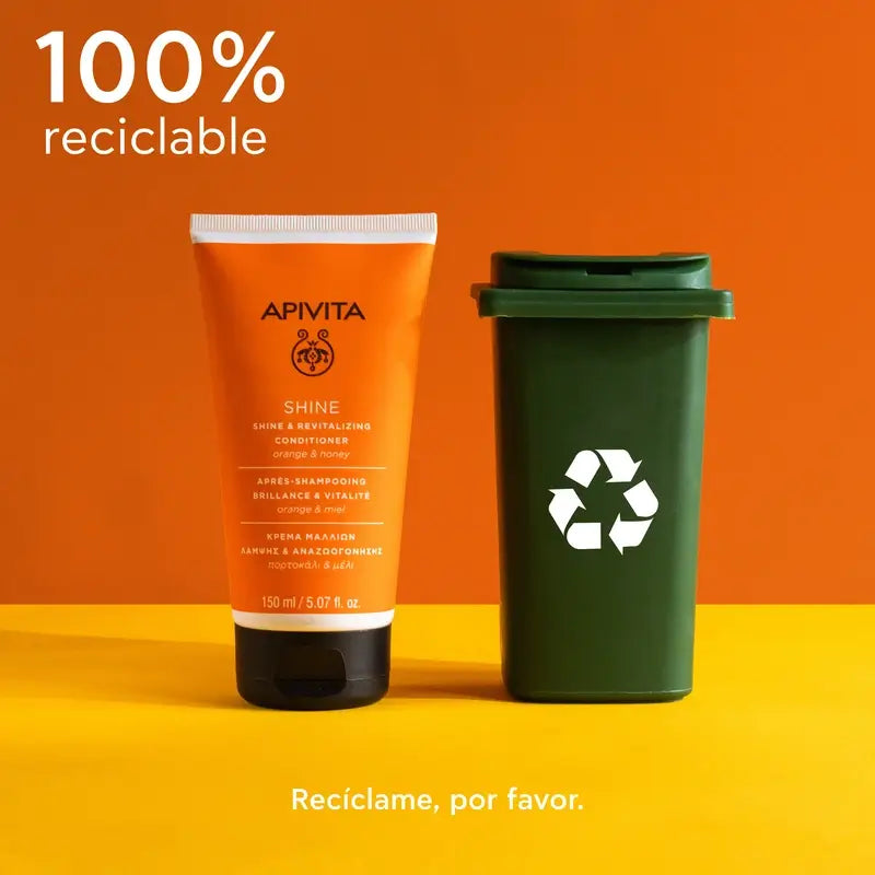 APIVITA Balsamo Lucentezza e Vitalità per tutti i tipi di capelli con Arancia e Miele 150 ml