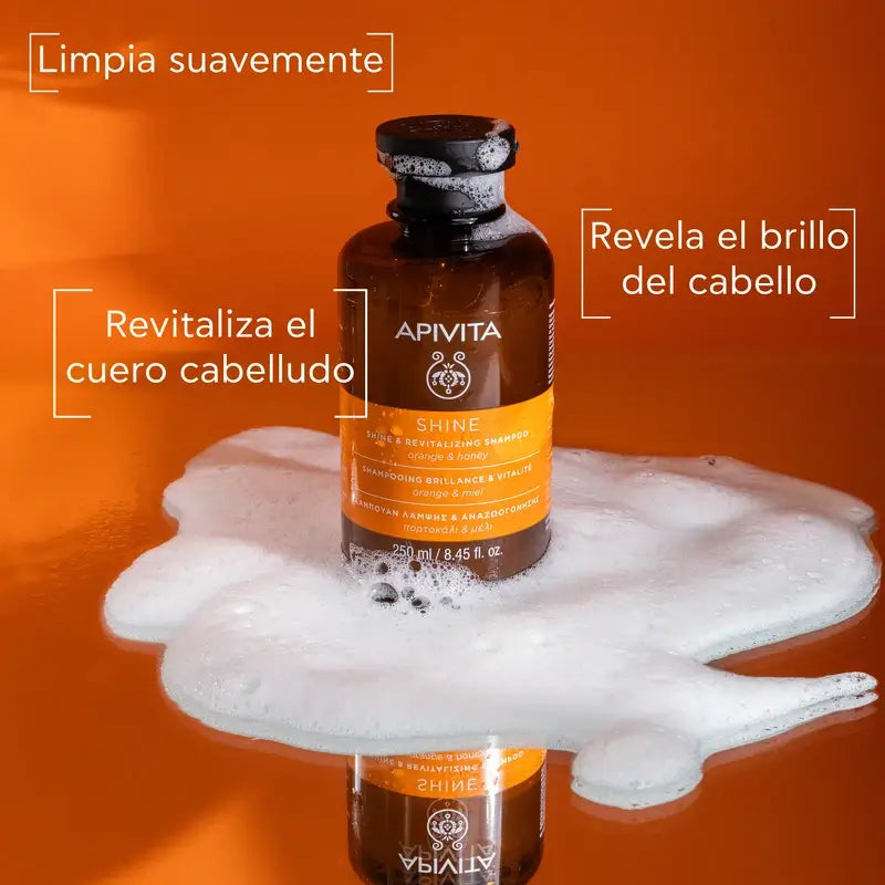 APIVITA Shampoo Lucentezza e Vitalità con Arancia e Miele 250 ml