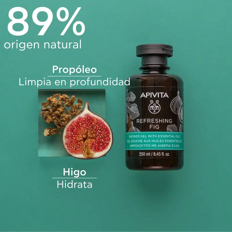 APIVITA Gel da bagno rinfrescante al fico 250 ml