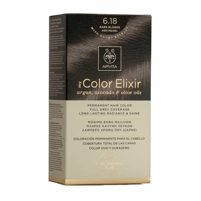 APIVITA My Color Elixir Tintura N 6.18 Biondo Scuro Cenere Perlato