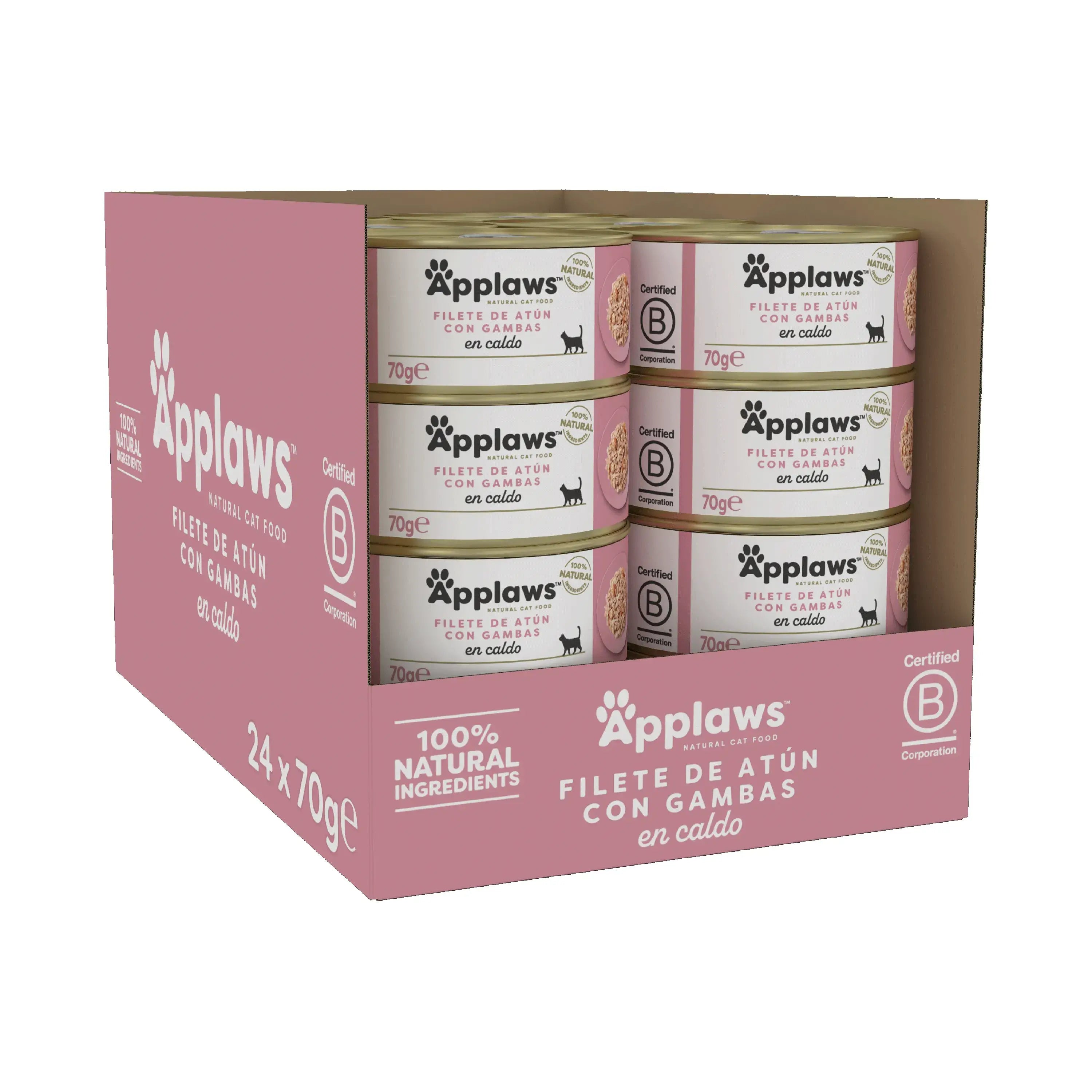 Applaws Cat Tonno e Gamberi in lattina 24X70Gr
