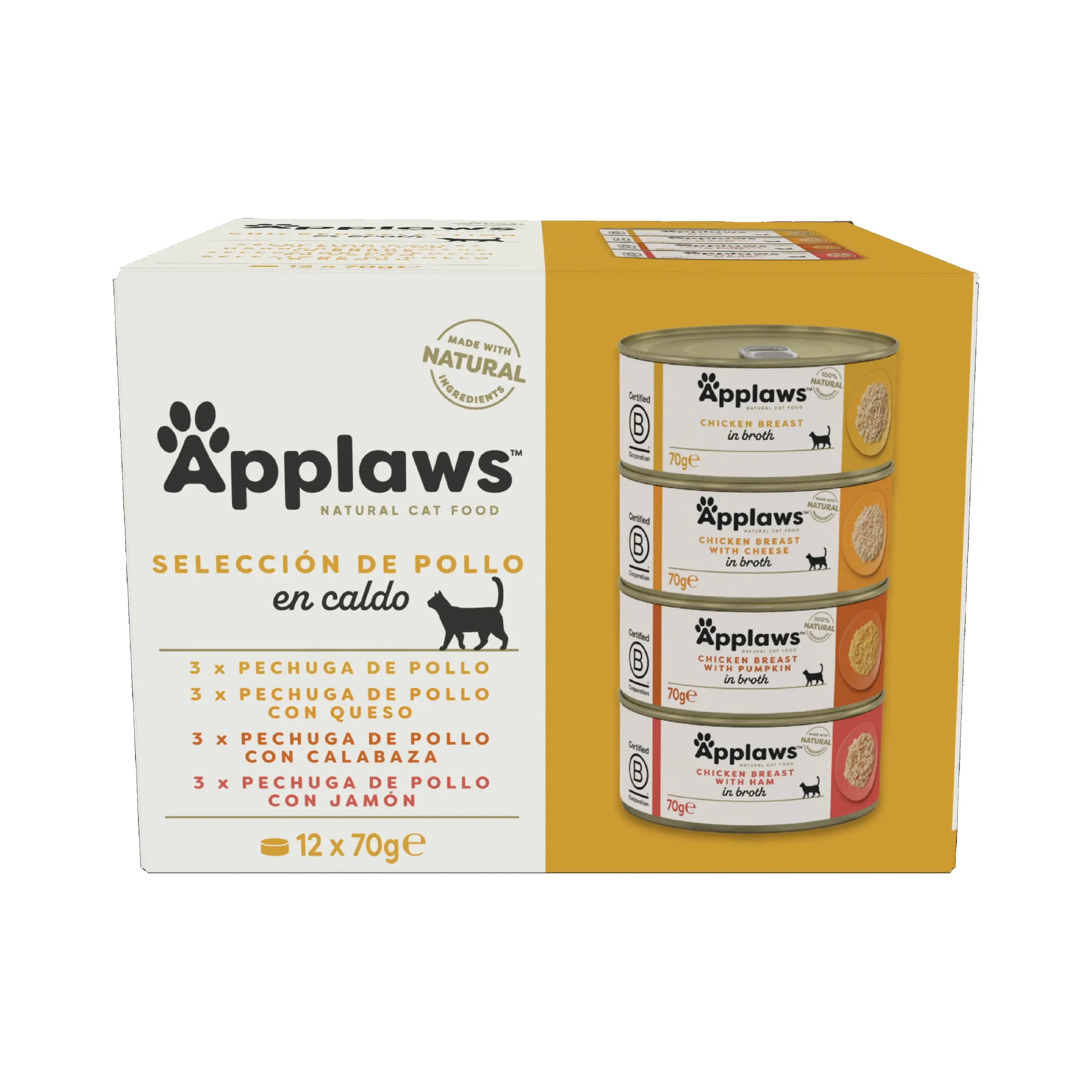Applaws Cat Chicken Lattina Multipack 12X70Gr