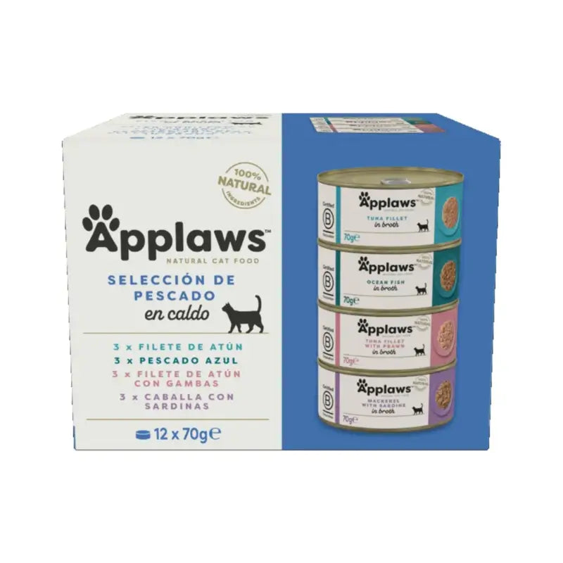 Applaws Cat - Lattina "Seleccion" al pesce - Confezione multipack, 12x70 g