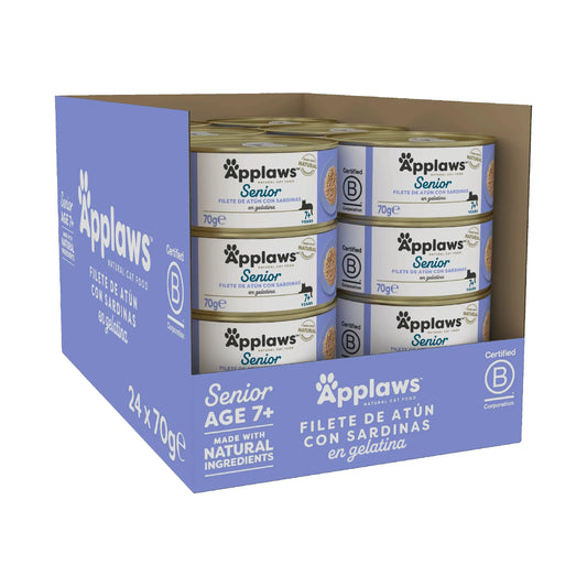 Applaws Cat Senior in scatola Tonno e sardine 24X70Gr