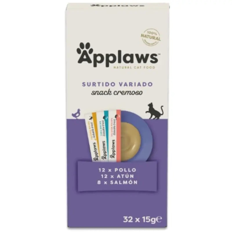 Applaws Cat Snack Lickable Assortimento misto, 4x8x15 g