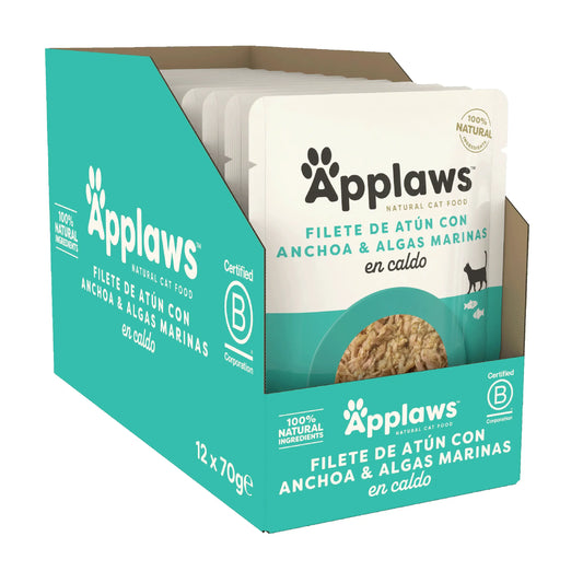 Applaws Cat Busta di tonno con acciuga intera 12X70Gr