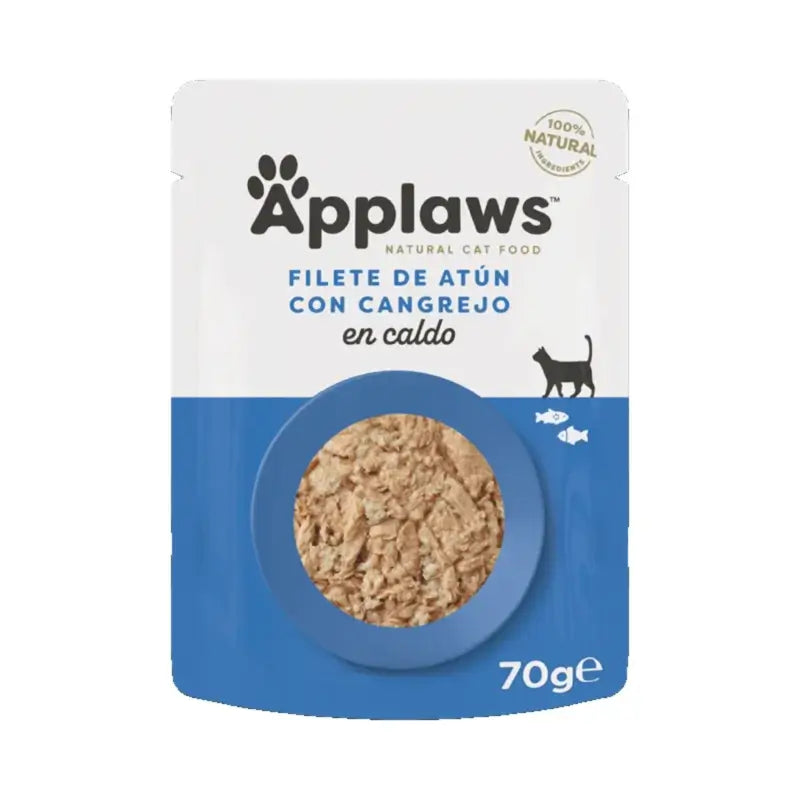Applaws Cat: tonno e granchio in brodo, 12 x 70 g