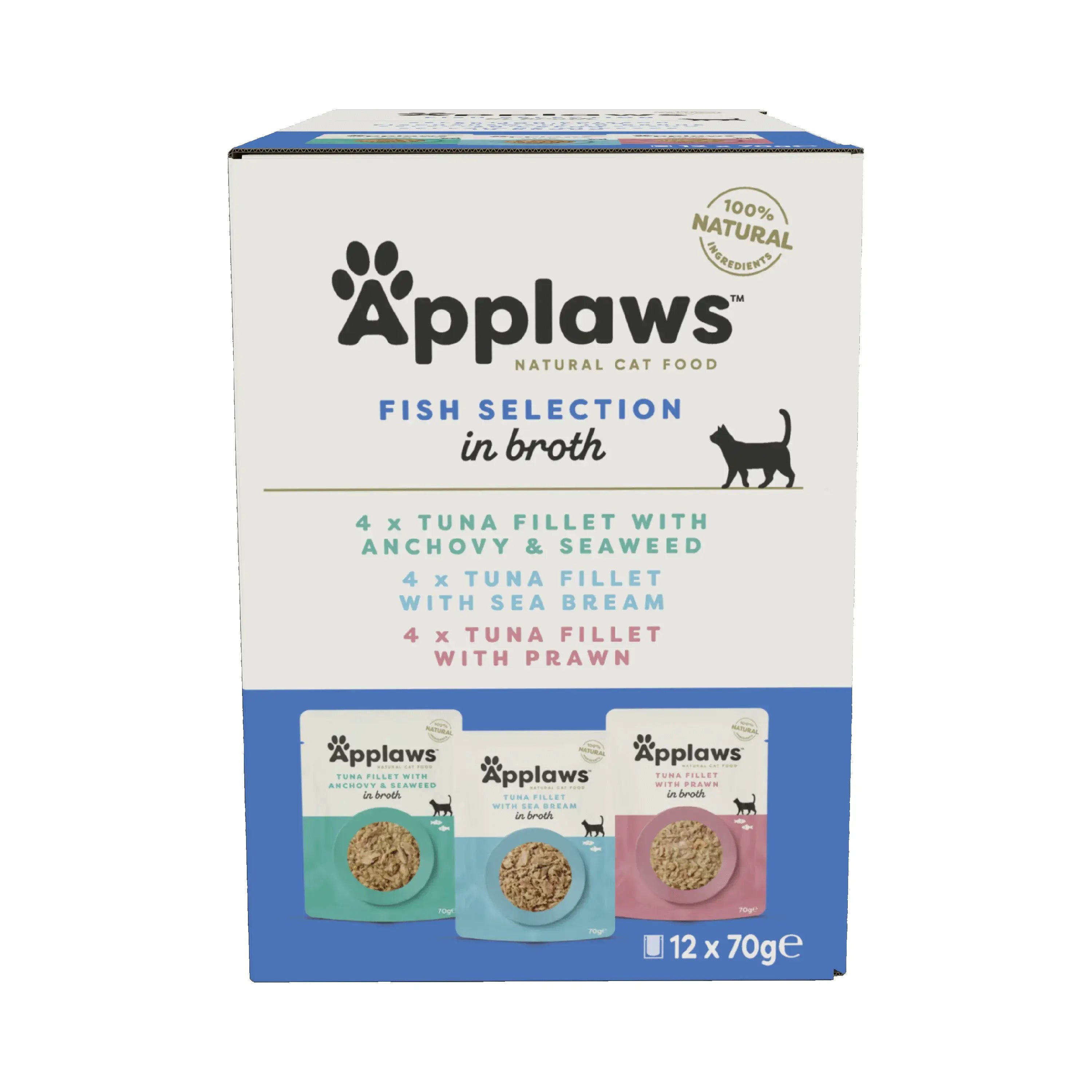 Applaws Brodo di pesce per gatti Bustine Multipack 12X70