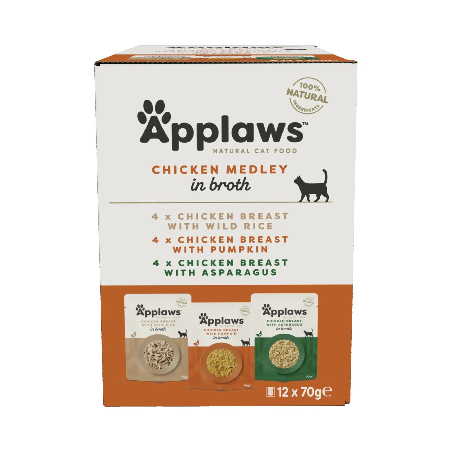 Applaws Brodo di pollo per gatti Multipack 12X70