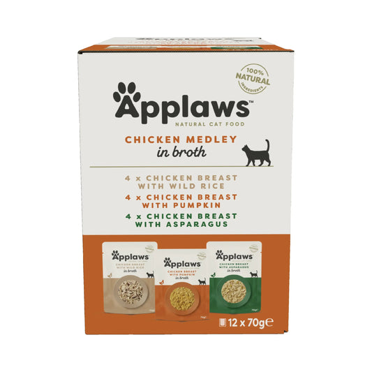 Applaws Brodo di pollo per gatti Multipack 12X70