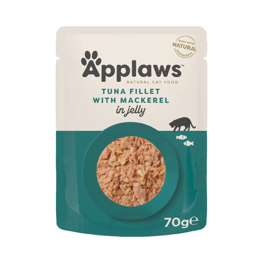 Applaws Cat Filetto di tonno Sgombro Gelatina Busta 16X70Gr