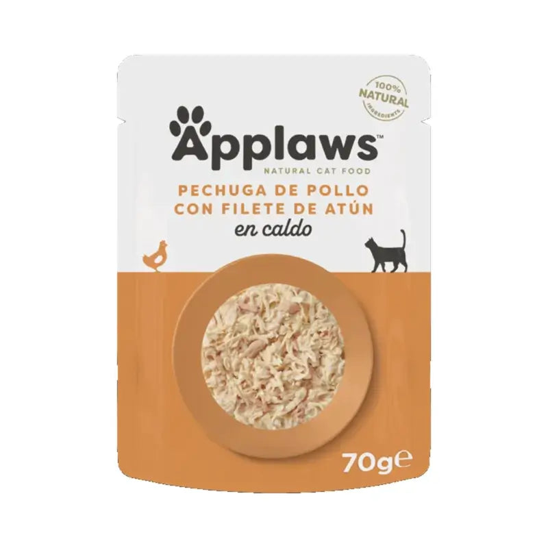 Applaws Cat - Pollo e filetto di tonno, 12x70 g
