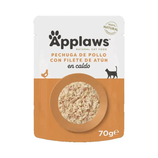 Applaws Cat - Pollo e filetto di tonno, 12x70 g