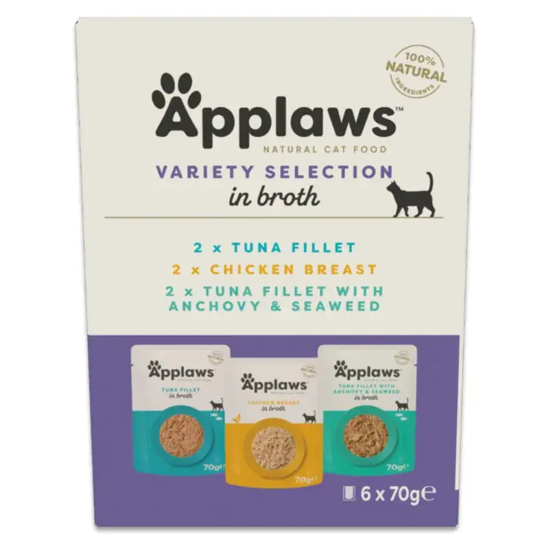 Applaws Cat - Selezione mista: tonno e pollo in gelatina, 6x70 g