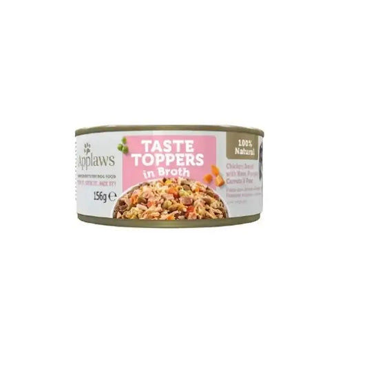 Applaws Dog Chicken Salmon Vegetable Broth Topper Lattina 12X156Gr