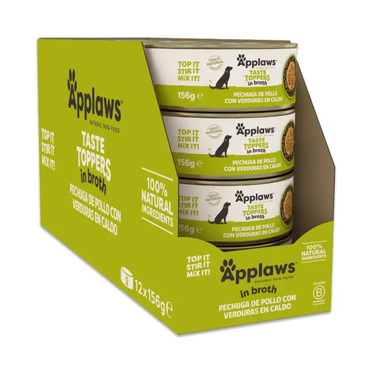 Applaws Dog Chicken Vegetable Broth Topper Tin 12X156Gr