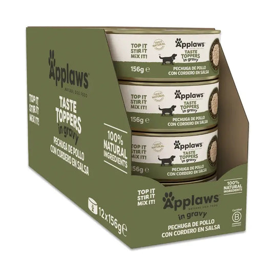 Applaws Dog Topper Tin Pollo e Agnello in Salsa 12X156Gr