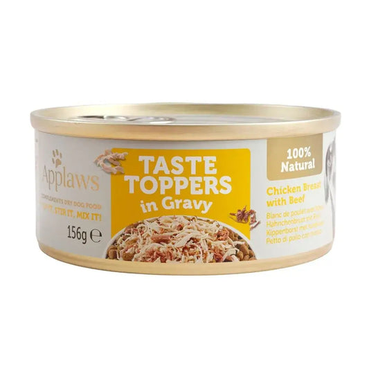 Applaws Dog Topper Tin Pollo e manzo in salsa 12X156Gr