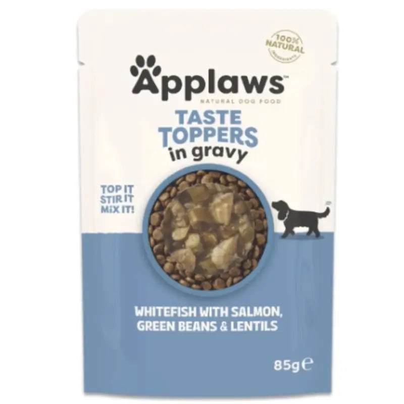 Applaws Dog Bustine Topper Pesce, salmone e fagioli, 12x85 g