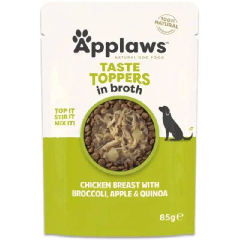Applaws Dog Bustina Topper Pollo, Broccoli e Quinoa, 12x85 g