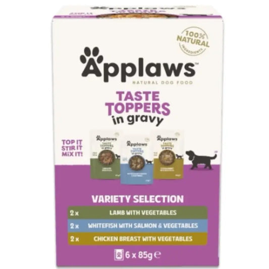Applaws Dog Assortimento di topper con salsa, confezione multipack, 6x85 g