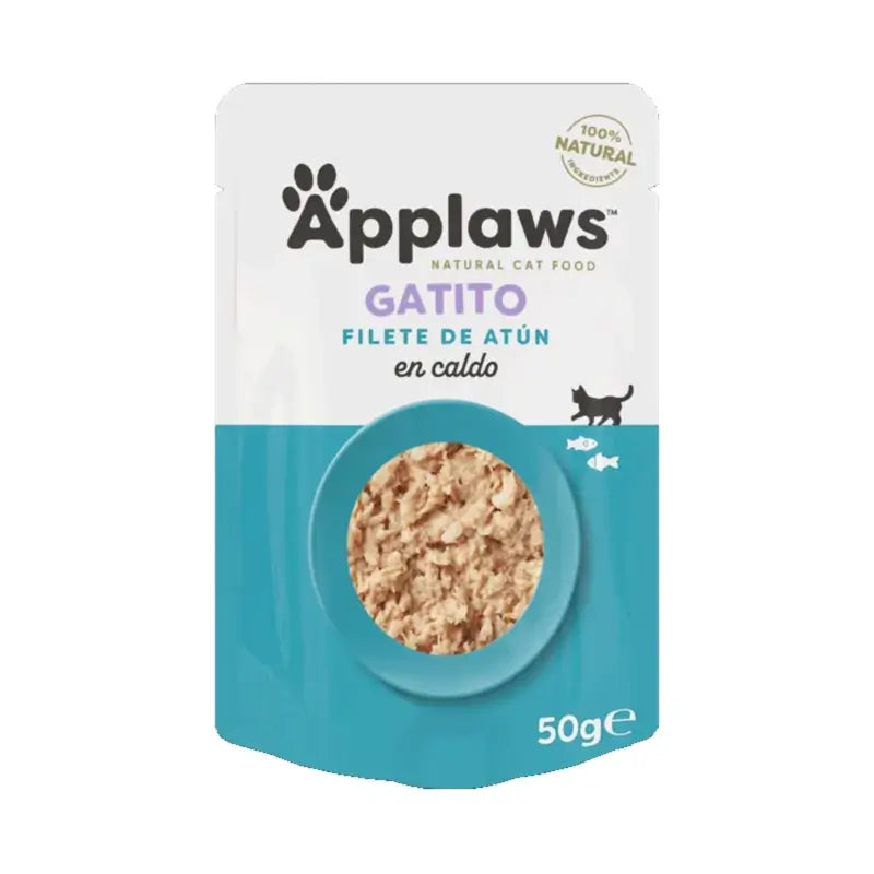 Applaws Kitten - Bustina di filetto di tonno in brodo, 12x50 g