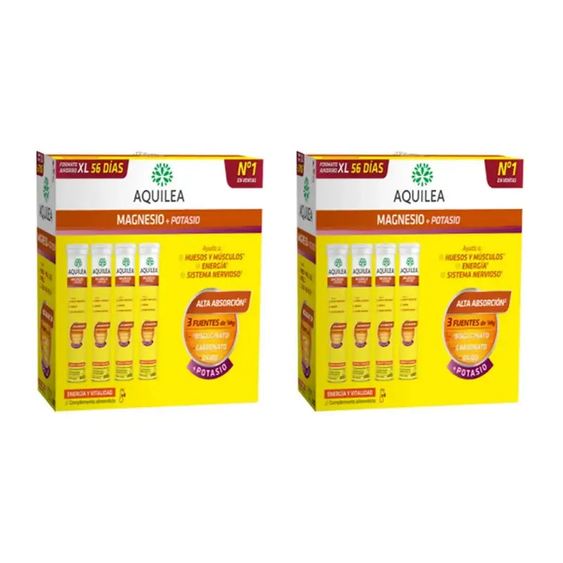 Aquilea Energia e Vitalità Magnesio+Potassio Effervescente , 2X56 Compresse