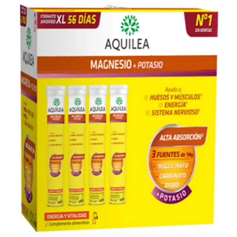 Aquilea Energy & Vitality Magnesio+Potassio Effervescente , 56 compresse