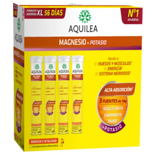 Aquilea Energy & Vitality Magnesio+Potassio Effervescente , 56 compresse