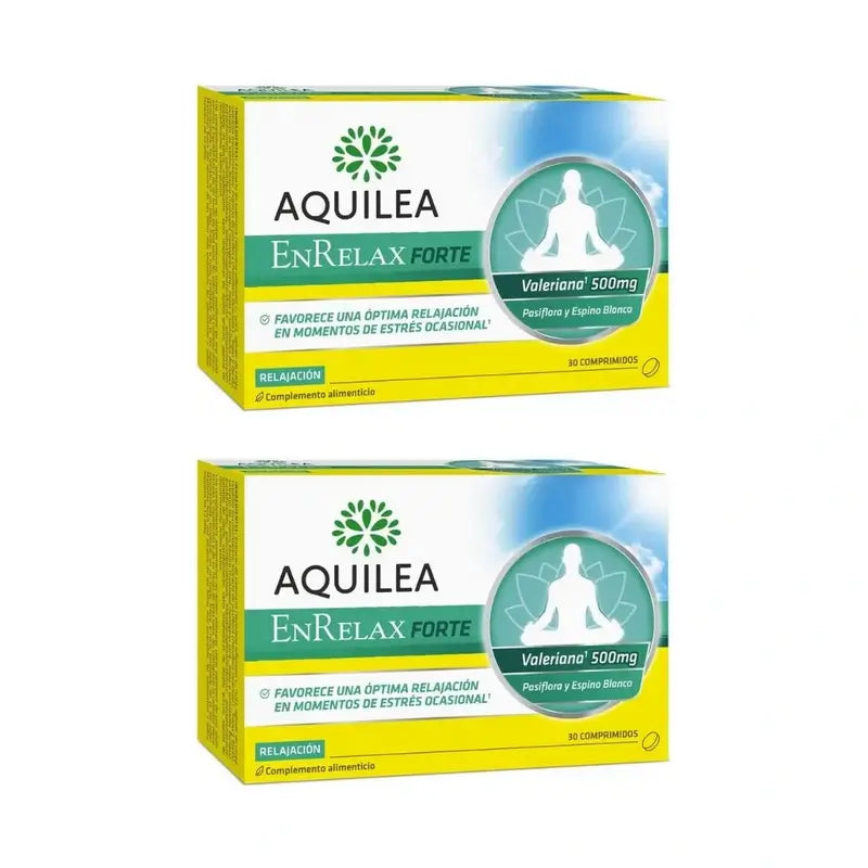 Aquilea Enrelax Forte 500 Mg Valeriana + Biancospino + Passiflora, 2X30 Compresse