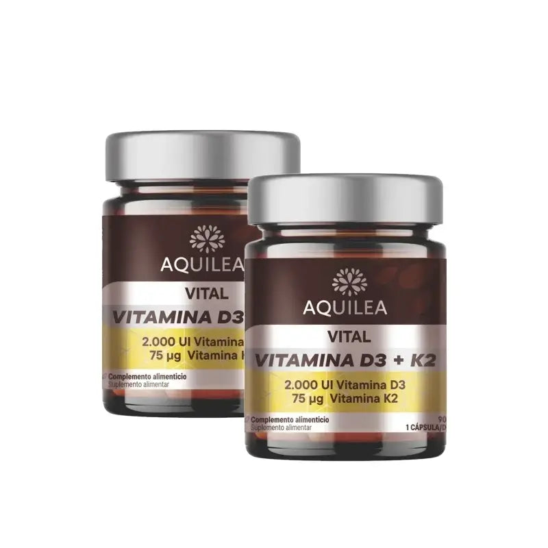 Aquilea Vitals Vit D3+K2, 90 capsule, confezione da 2