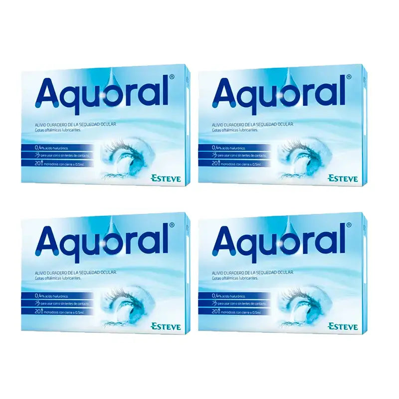 Aquoral Gocce oftalmologiche, confezione 4 x 20 dosi singole