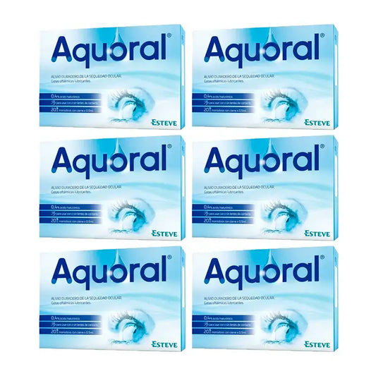 Aquoral gocce oftalmiche, confezione 6 x 20 monodose